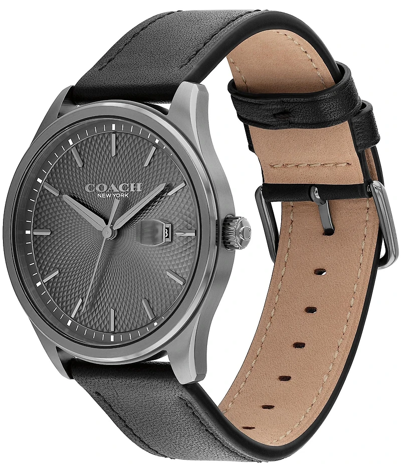 COACH Men's Oliver Quartz Analog Leather Strap Watch
