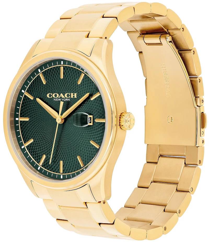 COACH Men's Oliver Quartz Analog Stainless Steel Bracelet Watch