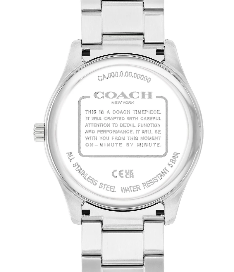 COACH Men's Oliver Quartz Analog Stainless Steel Bracelet Watch