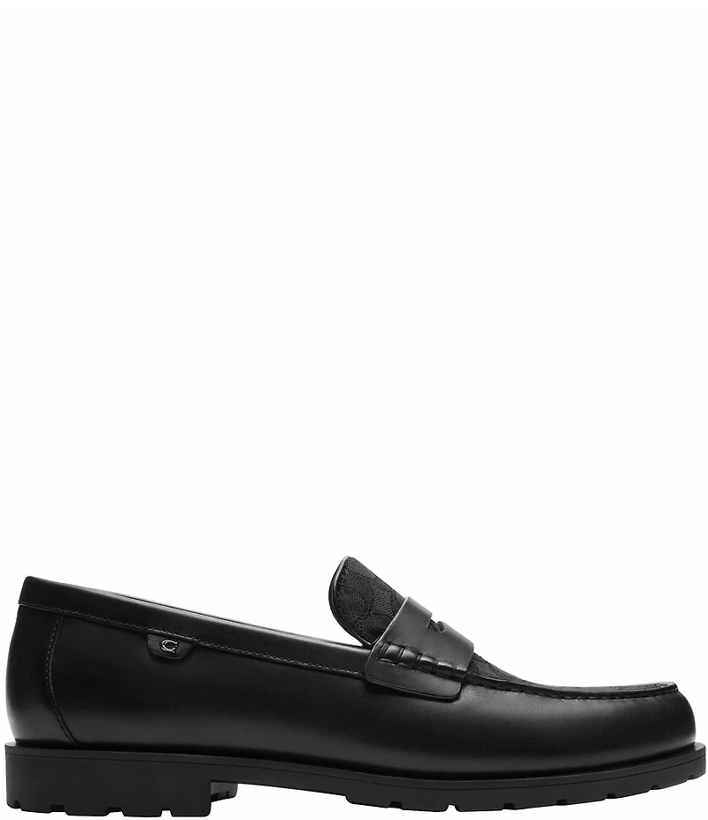 COACH Men's Reagan Signature Logo Penny Loafers