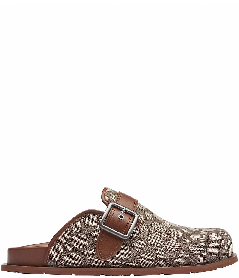 COACH Men's Signature Logo Buckle Clogs
