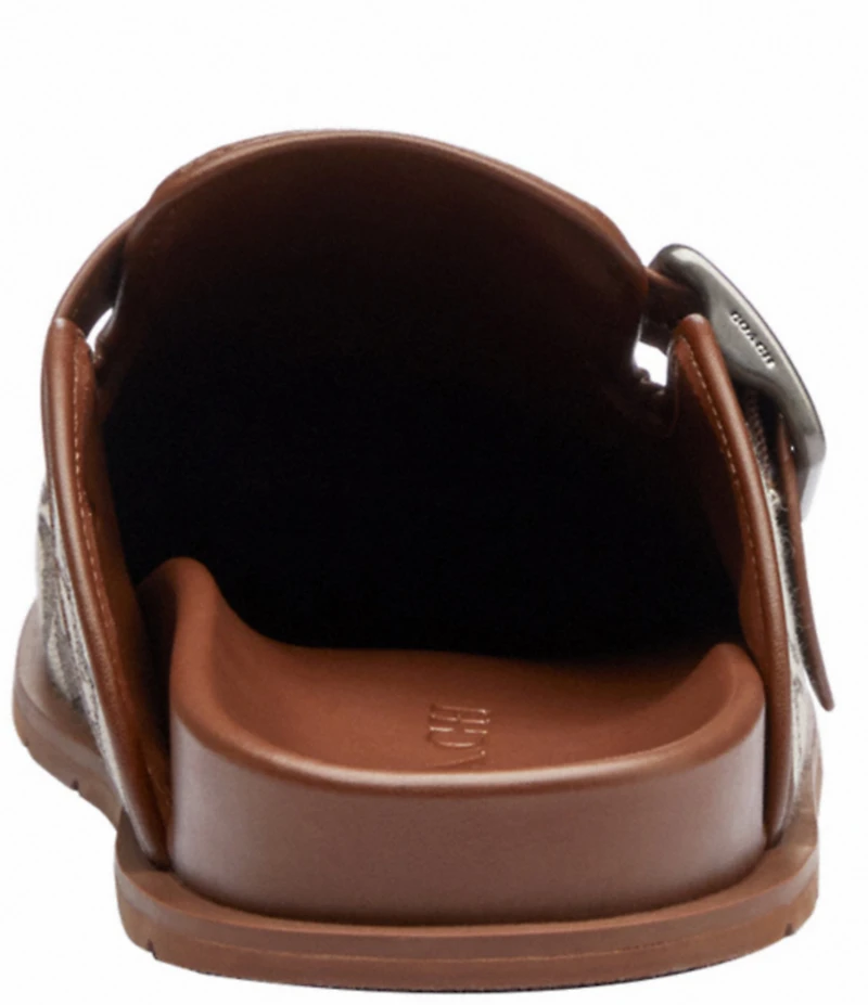 COACH Men's Signature Logo Buckle Clogs