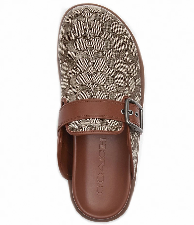 COACH Men's Signature Logo Buckle Clogs