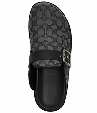 COACH Men's Signature Logo Buckle Clogs