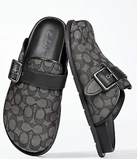 COACH Men's Signature Logo Buckle Clogs