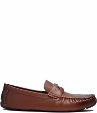 COACH Men's Signature Coin Leather Driver Loafers