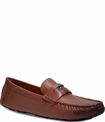 COACH Men's Signature Coin Leather Driver Loafers