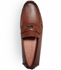 COACH Men's Signature Coin Leather Driver Loafers