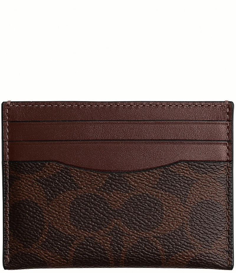 COACH Men's Signature Flat Card Case