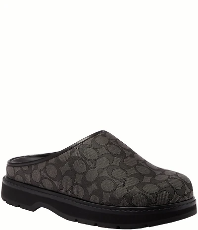 COACH Men's Signature Jaquard Sport Mules