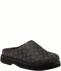 COACH Men's Signature Jaquard Sport Mules