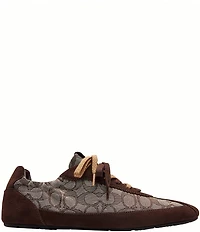 COACH Men's Soft Signature Jacquard Suede Sneakers