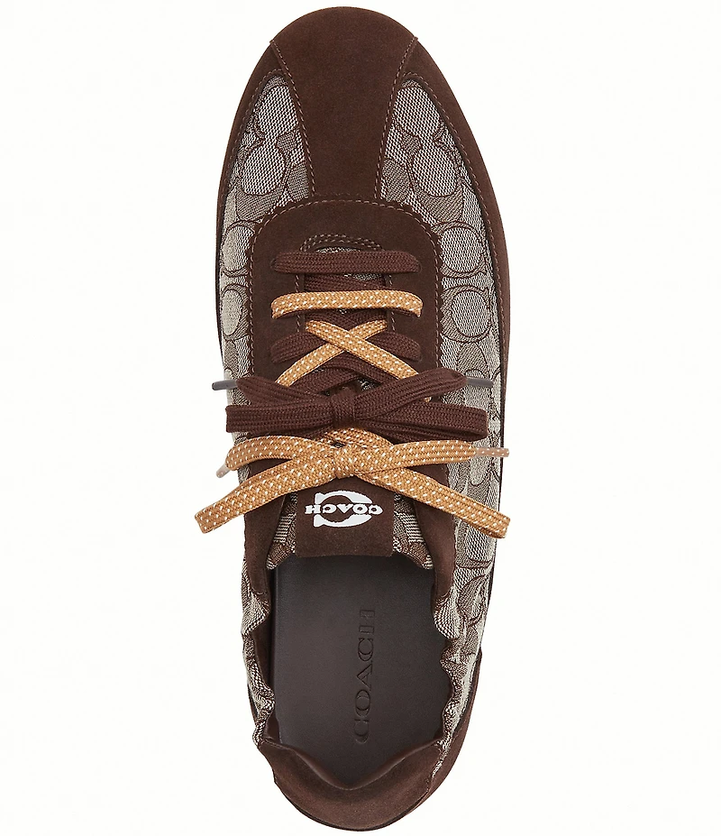 COACH Men's Soft Signature Jacquard Suede Sneakers