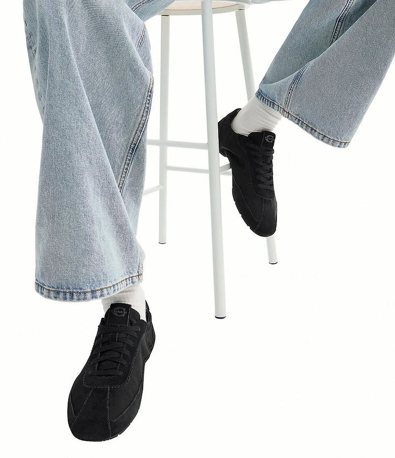 COACH Men's Soft Signature Nylon Suede Sneakers