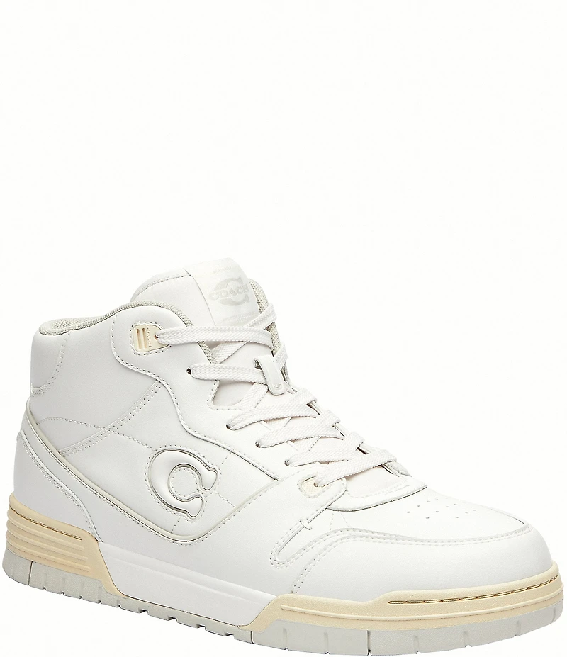 COACH Men's Soho Leather Mid Top Sneakers