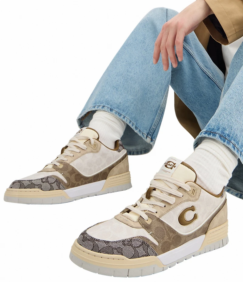 COACH Men's Soho Mixed Signature Logo Sneakers