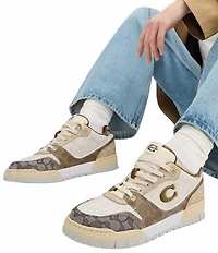 COACH Men's Soho Mixed Signature Logo Sneakers