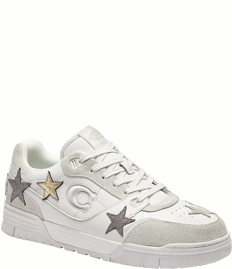 COACH Men's Soho Star Leather and Suede Sneakers