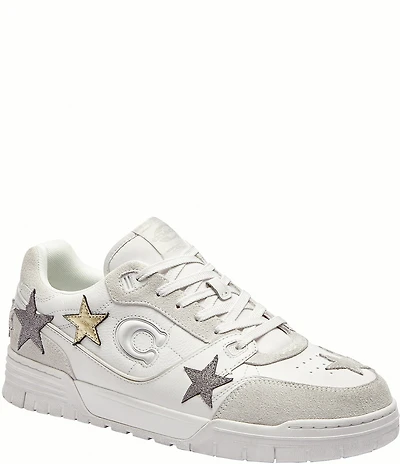 COACH Men's Soho Star Leather and Suede Sneakers