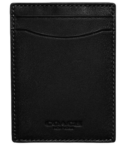 COACH Sport Calf Leather Money Clip Card Case