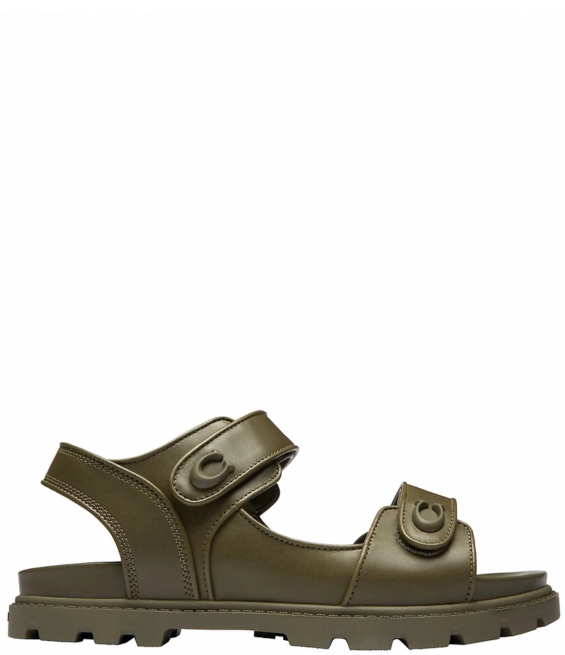 COACH Men's Leather Banded Sport Sandals