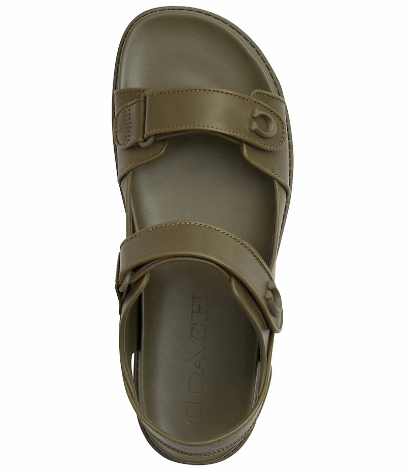 COACH Men's Leather Banded Sport Sandals