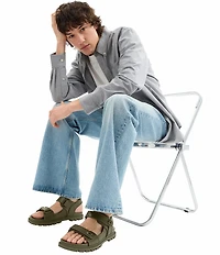 COACH Men's Leather Banded Sport Sandals