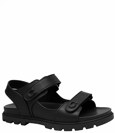 COACH Men's Leather Banded Sport Sandals