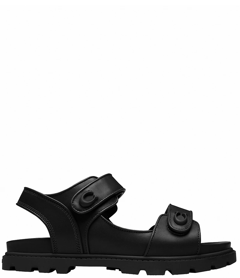 COACH Men's Leather Banded Sport Sandals