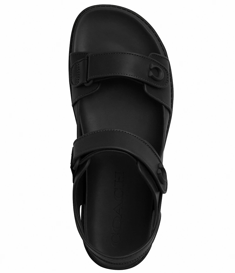 COACH Men's Leather Banded Sport Sandals
