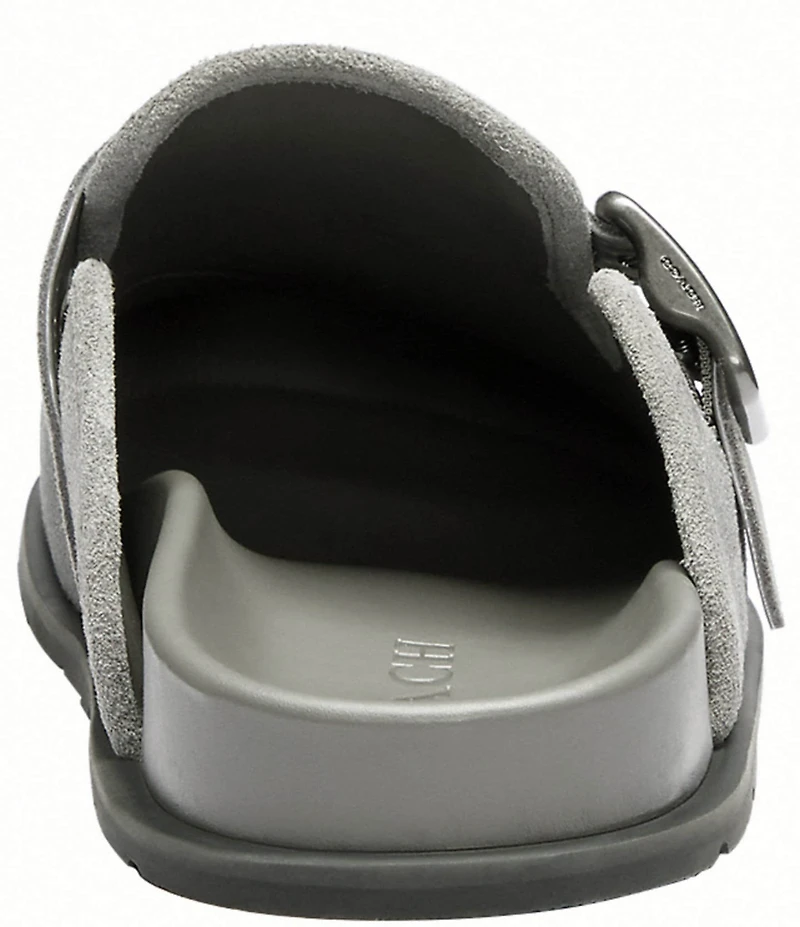 COACH Men's Suede Buckle Clogs