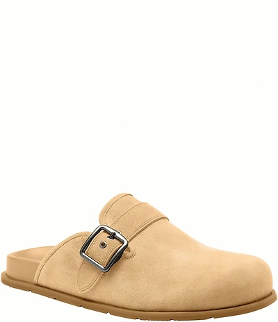 COACH Men's Suede Buckle Clogs