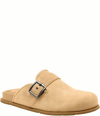 COACH Men's Suede Buckle Clogs
