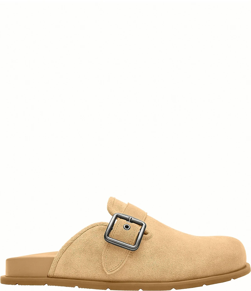 COACH Men's Suede Buckle Clogs