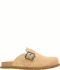 COACH Men's Suede Buckle Clogs