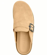 COACH Men's Suede Buckle Clogs
