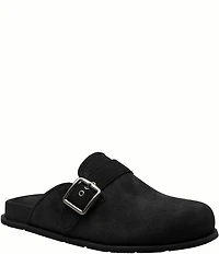 COACH Men's Suede Buckle Clogs