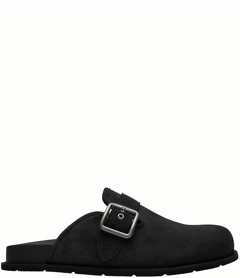 COACH Men's Suede Buckle Clogs