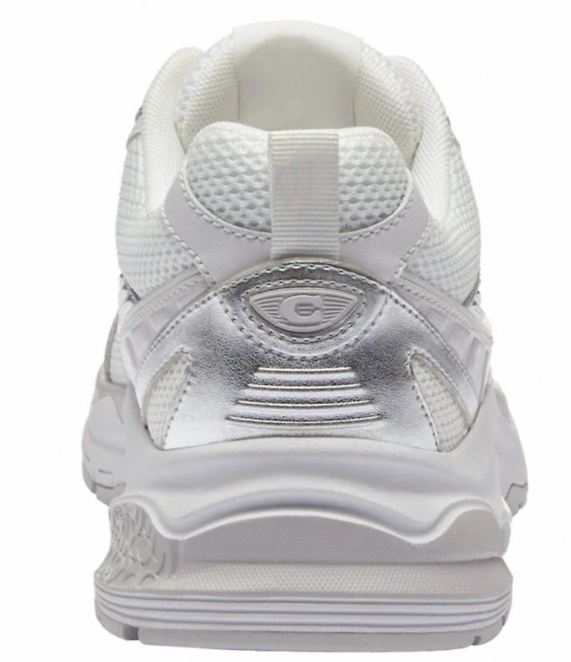 COACH Women's Leather and Mesh Lace Up Sneakers