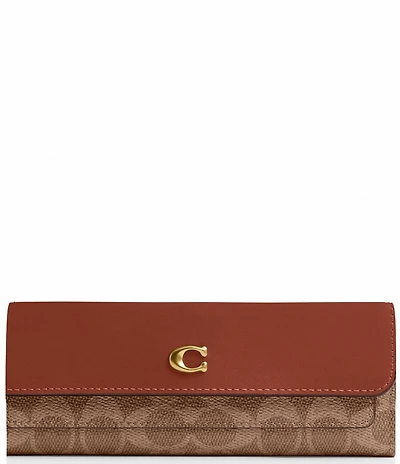 COACH Mila Long Flap Logo Wallet