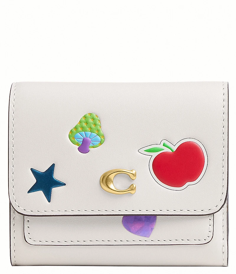 COACH Mila Small Flap Wallet With Sticker Print