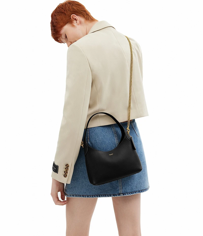 COACH Brooklyn 23 Detachable Chain Strap Leather Shoulder Bag