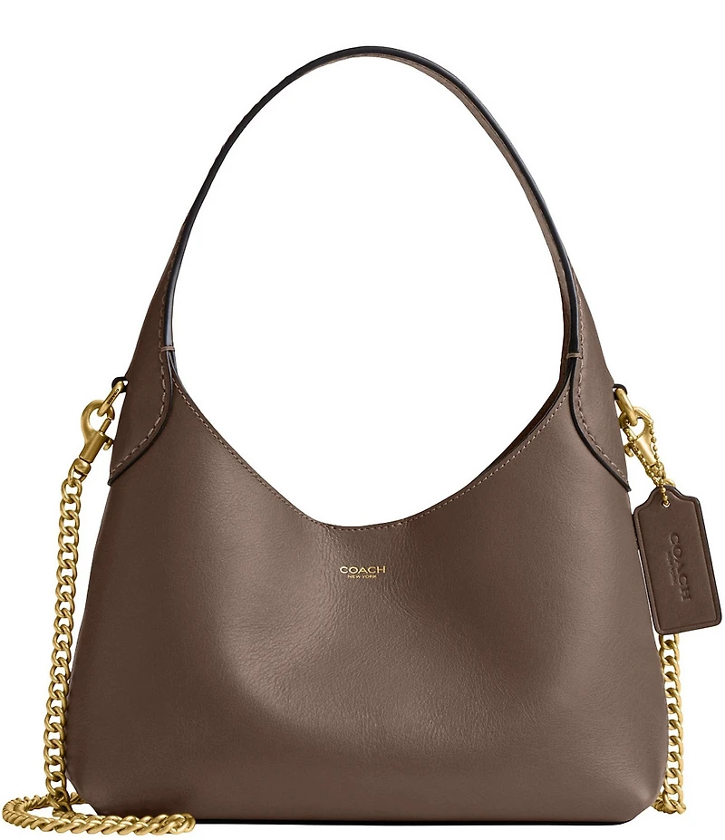 COACH Brooklyn 23 Detachable Chain Strap Leather Shoulder Bag