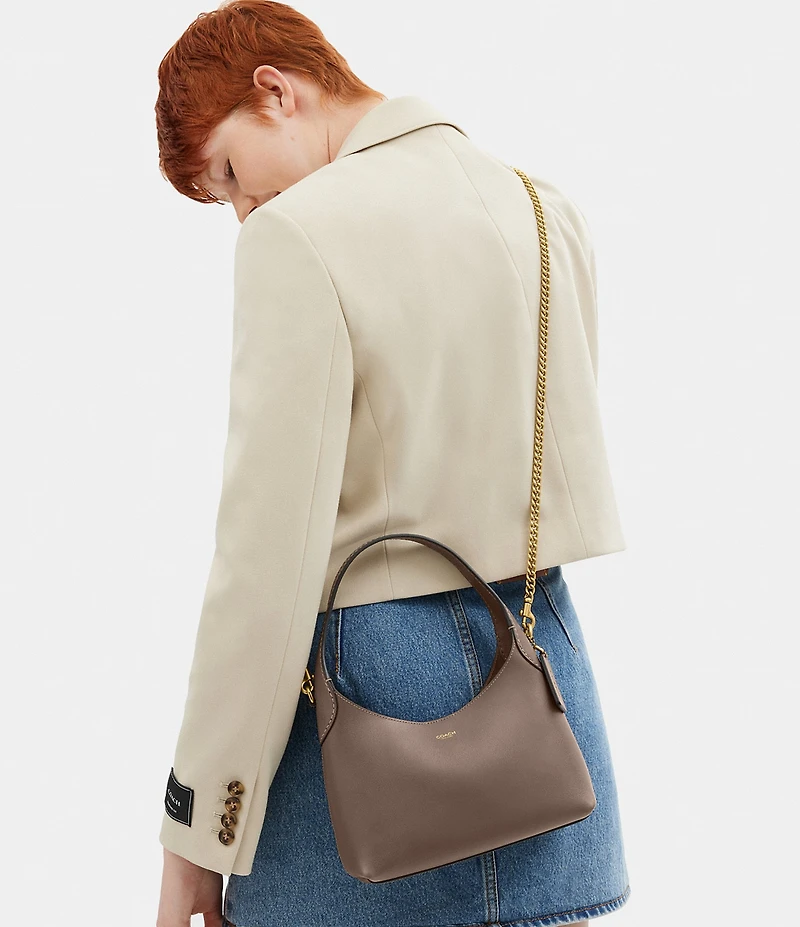 COACH Brooklyn 23 Detachable Chain Strap Leather Shoulder Bag