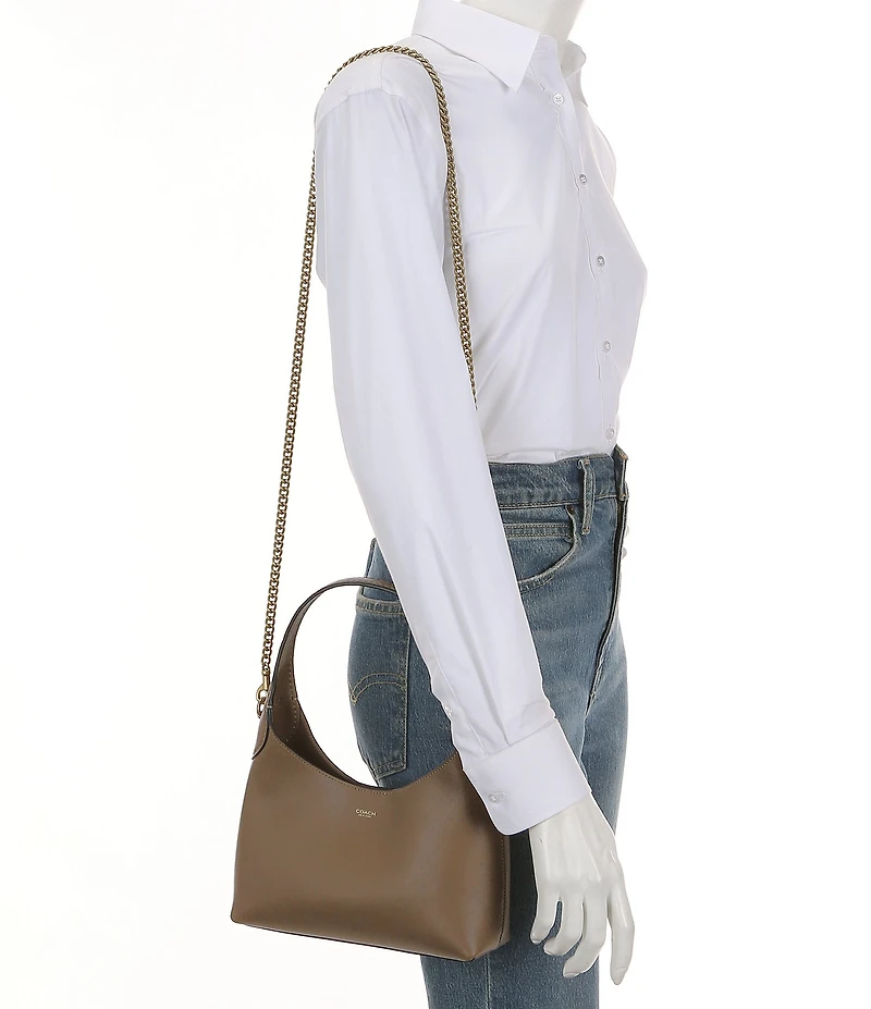 COACH Brooklyn 23 Detachable Chain Strap Leather Shoulder Bag