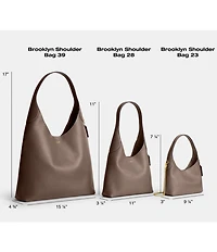COACH Brooklyn 23 Detachable Chain Strap Leather Shoulder Bag