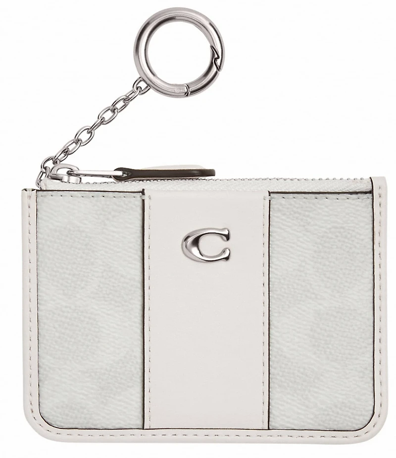 COACH Signature Canvas Essential Mini ID Card Case