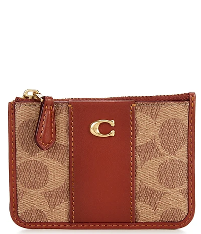 COACH Signature Canvas Essential Mini ID Card Case