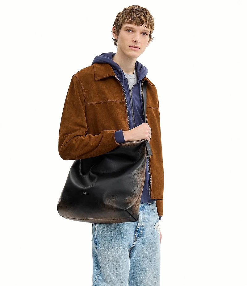 COACH Mott Loved Leather Messenger Bag