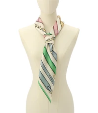 COACH Multi Belt Printed Silk Square Scarf